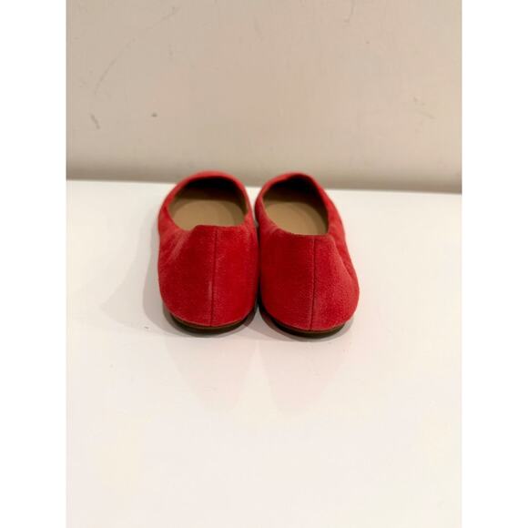 NWOT Via Spiga Slip On Suede Leather Ballet Flats Bright Red Women's Size 7M - Picture 4 of 6